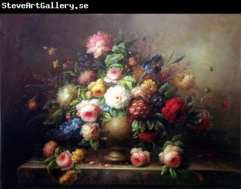 unknow artist Floral, beautiful classical still life of flowers.067